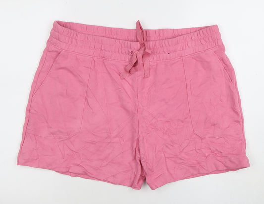 Marks and Spencer Women’s Pink Size 20 Sweat Shorts Cotton Blend