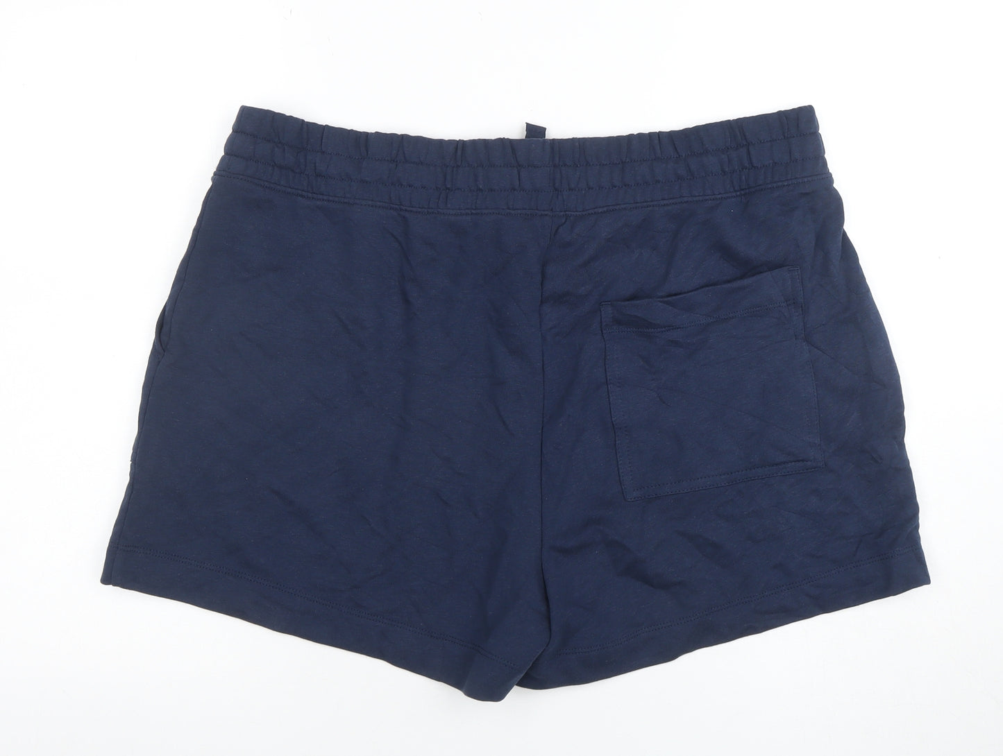 Marks and Spencer Women's Blue Cotton Drawstring Shorts Size 20