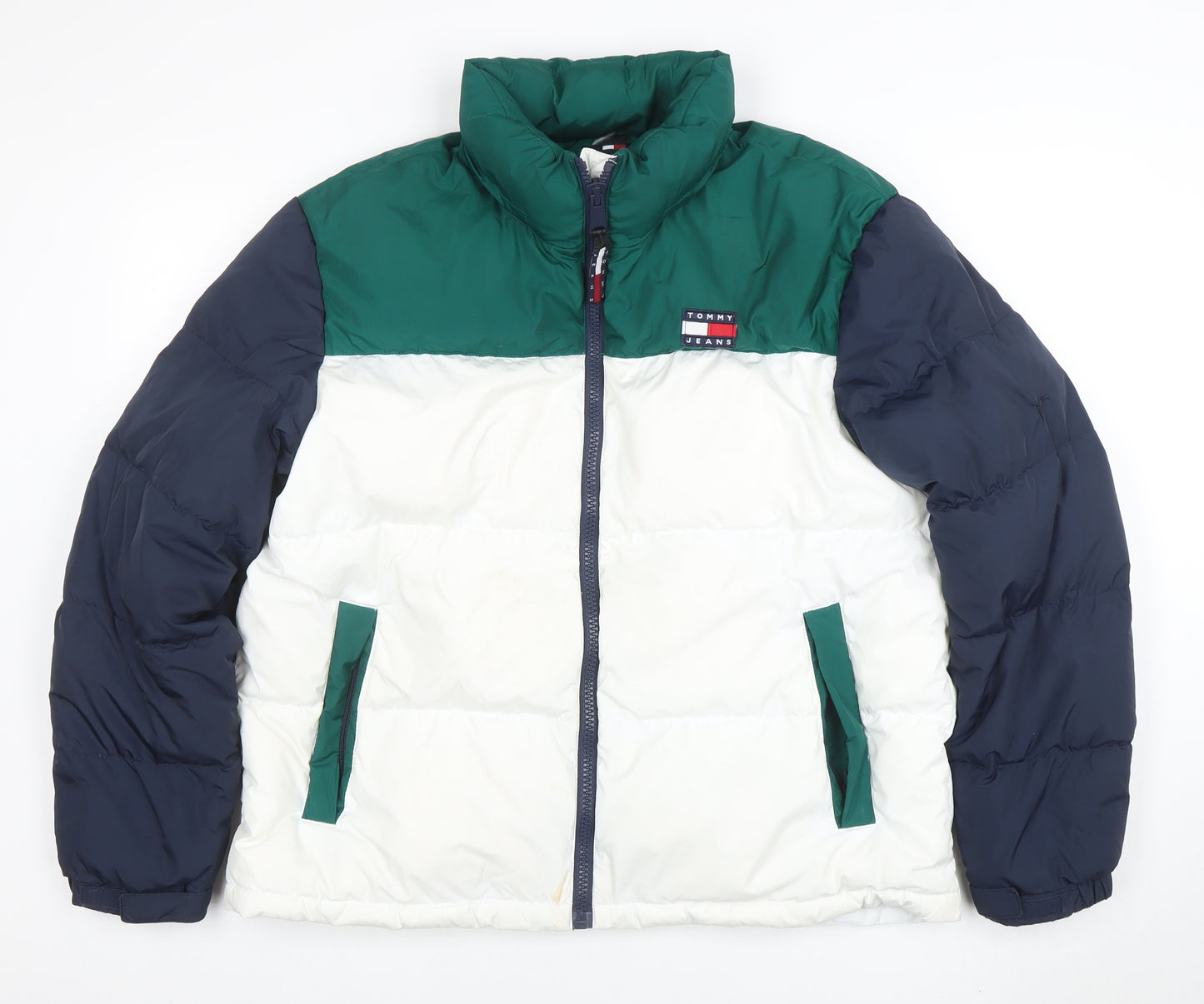 Tommy Jeans Women’s Multicoloured L Puffer Jacket Full Zip Down