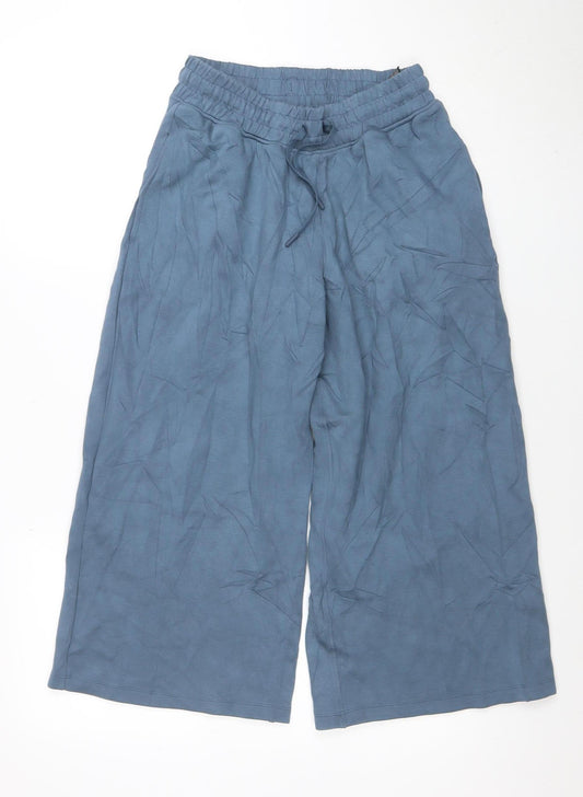 Marks and Spencer Women’s Blue Size 8 Wide-Leg Casual Trousers
