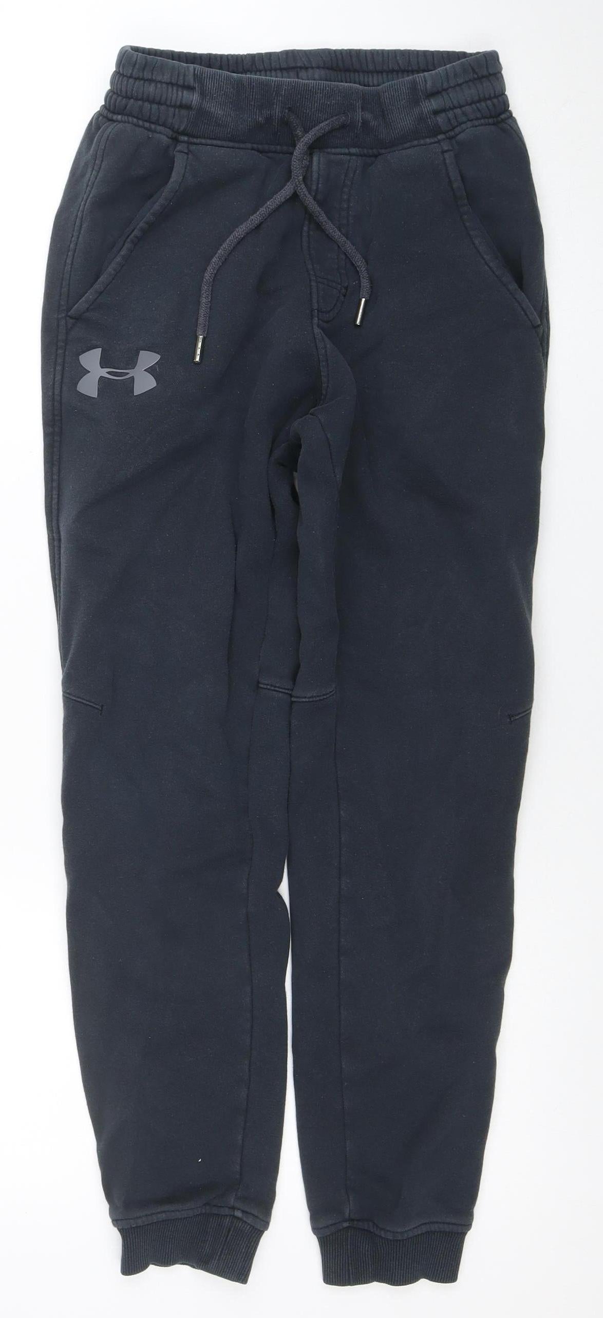 Under Armour Boys Black ColdGear Jogger Sweatpants Size S Fitted