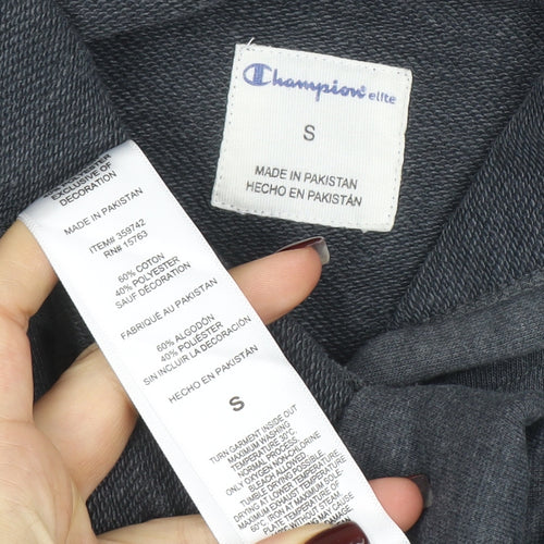 Champion Men's Grey Pullover Hoodie Size S Logo Sweatshirt