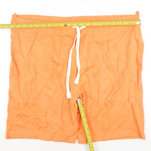 Marks and Spencer Men’s Orange 2XL Jersey Sweat Shorts with Drawstring