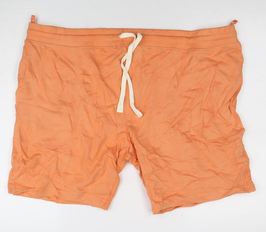 Marks and Spencer Mens Orange 3XL Sweat Shorts with Drawstring