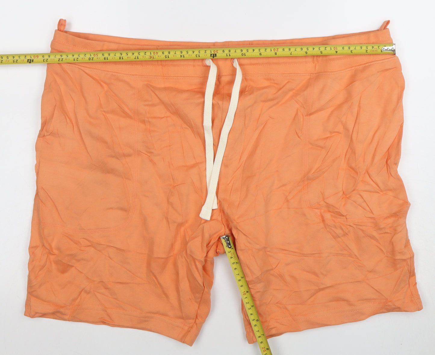 Marks and Spencer Mens Orange 3XL Sweat Shorts with Drawstring