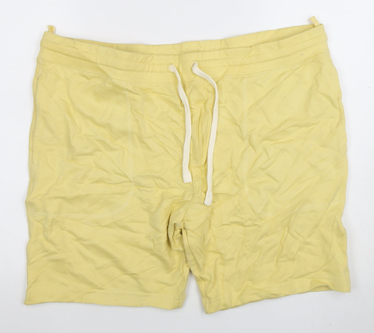 Marks and Spencer Men’s Yellow 2XL Cotton Sweat Shorts