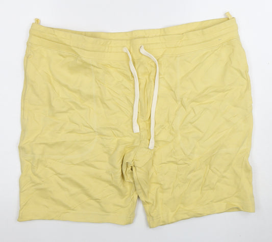 Marks and Spencer Men’s Yellow 2XL Cotton Sweat Shorts