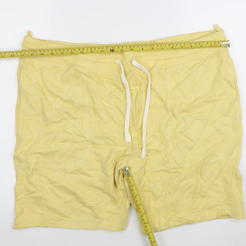 Marks and Spencer Men’s Yellow 2XL Cotton Sweat Shorts