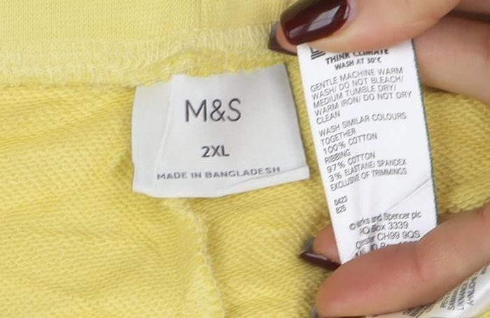Marks and Spencer Men’s Yellow 2XL Cotton Sweat Shorts