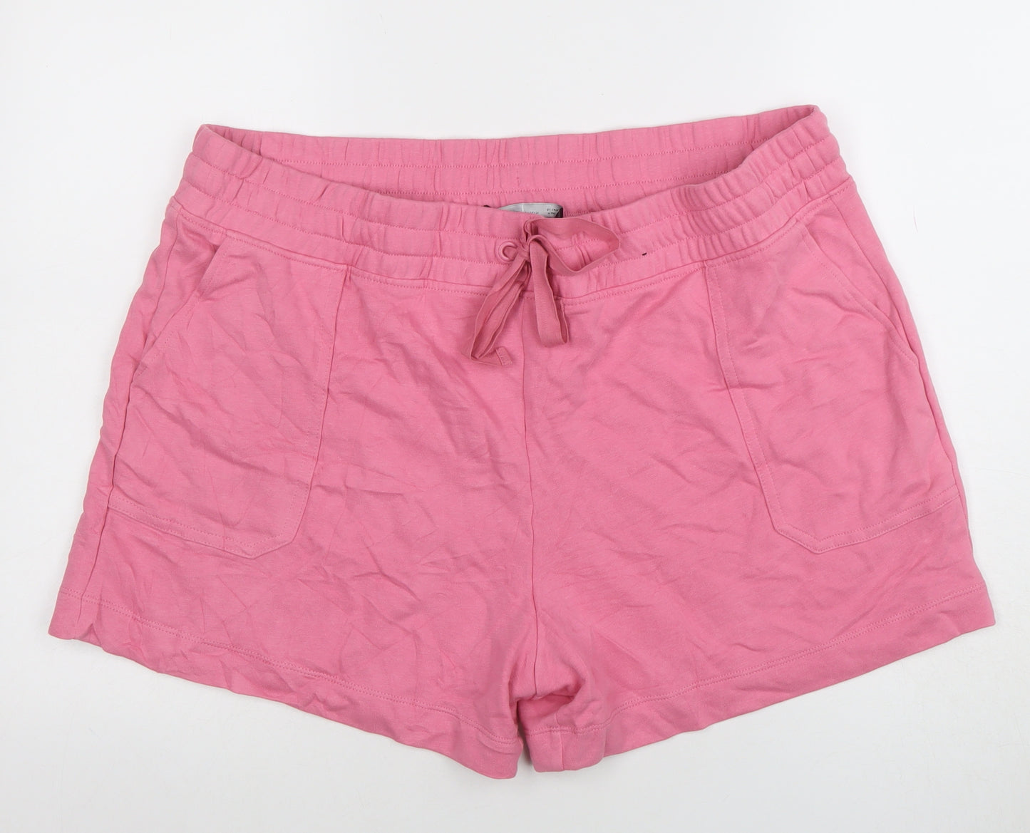 Marks and Spencer Womens Pink Casual Drawstring Shorts Size 22
