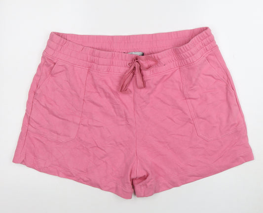 Marks and Spencer Womens Pink Casual Drawstring Shorts Size 22