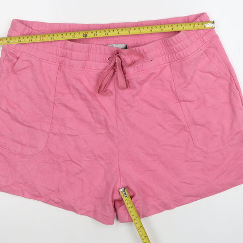 Marks and Spencer Womens Pink Casual Drawstring Shorts Size 22