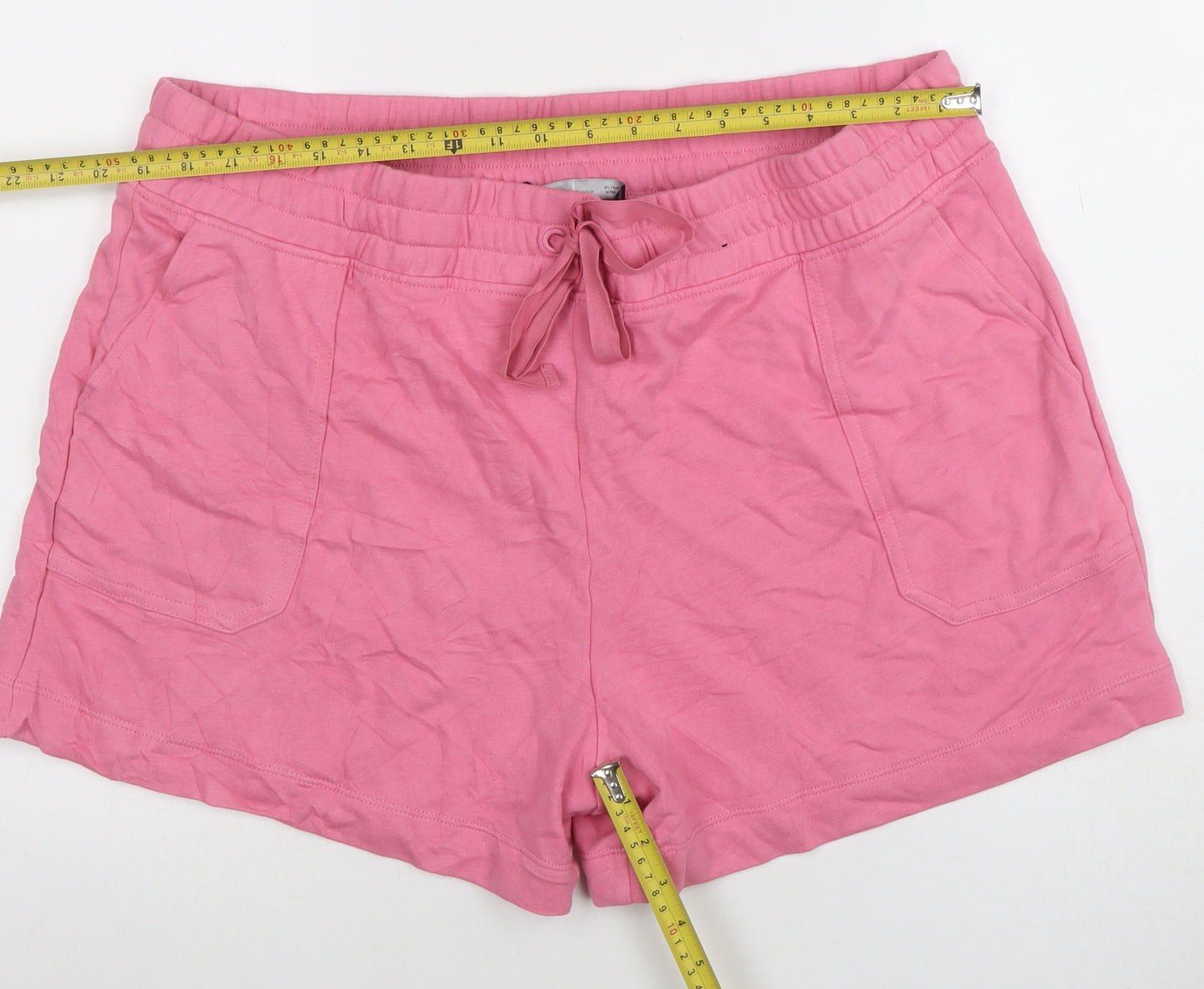 Marks and Spencer Womens Pink Casual Drawstring Shorts Size 22