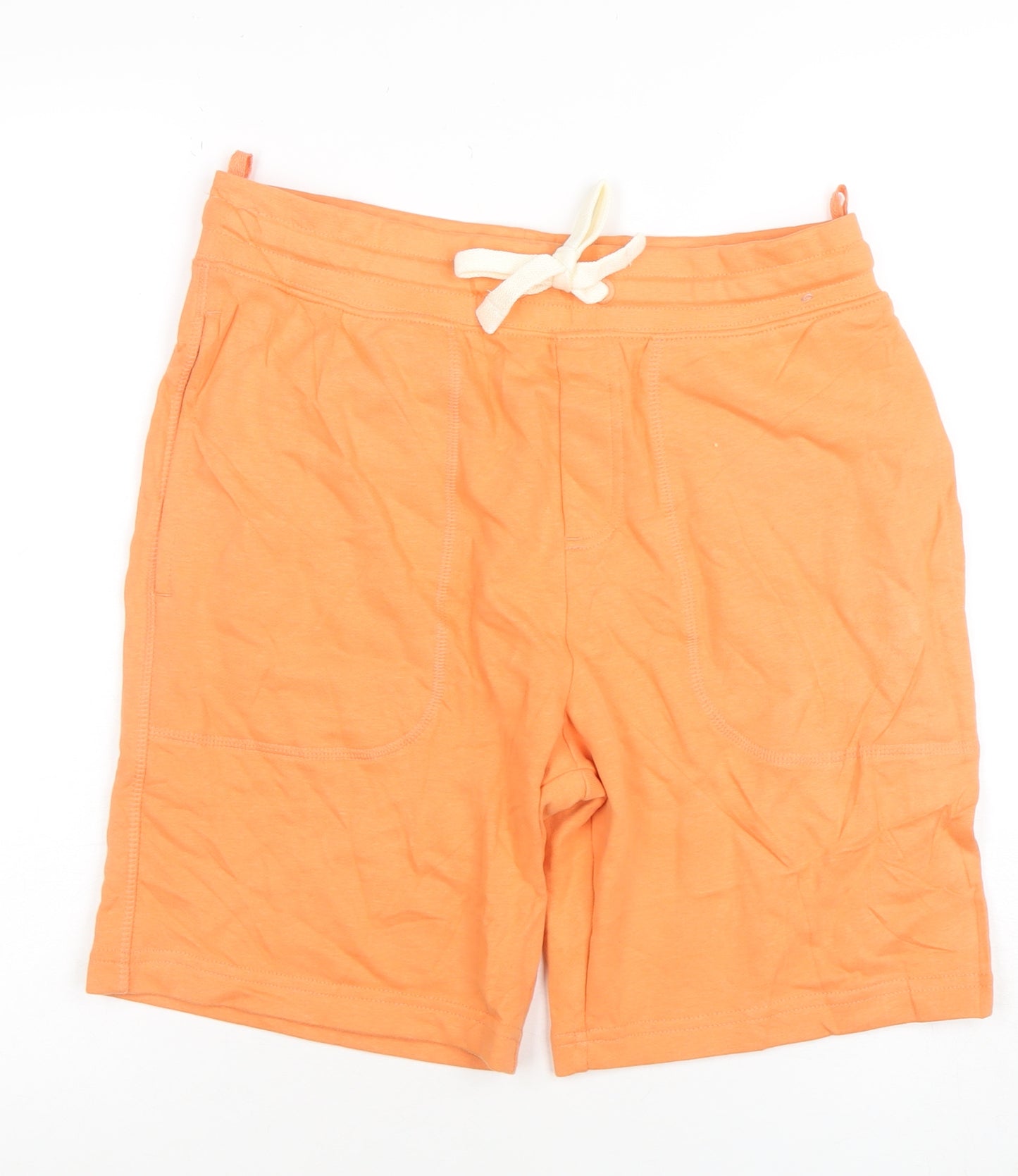 Marks and Spencer Men’s Orange Sweat Shorts S Drawstring Casual