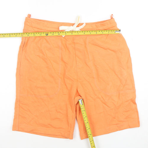 Marks and Spencer Men’s Orange Sweat Shorts S Drawstring Casual