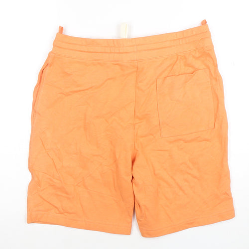 Marks and Spencer Men’s Orange Sweat Shorts S Drawstring Casual