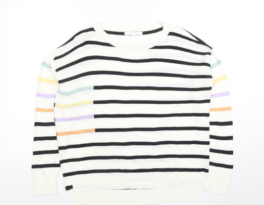 Next Women’s Multicoloured Striped Crew Neck Pullover Jumper M
