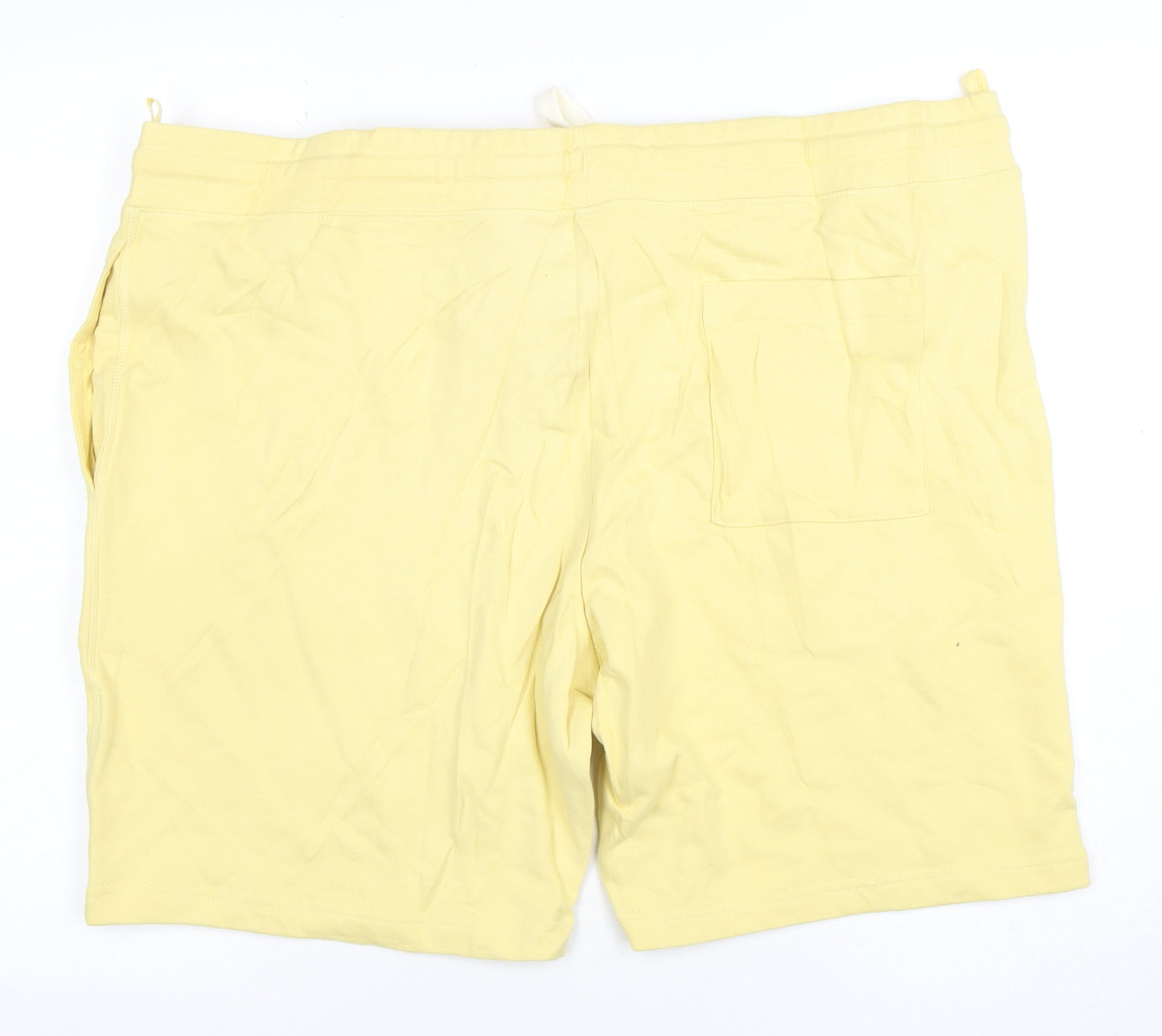 Marks and Spencer Men Yellow 3XL Regular Fit Jersey Sweat Shorts