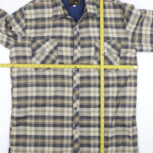 Champion SCA FELL Men's Beige Check Flannel Lined Jacket XL