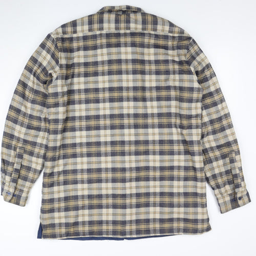 Champion SCA FELL Men's Beige Check Flannel Lined Jacket XL