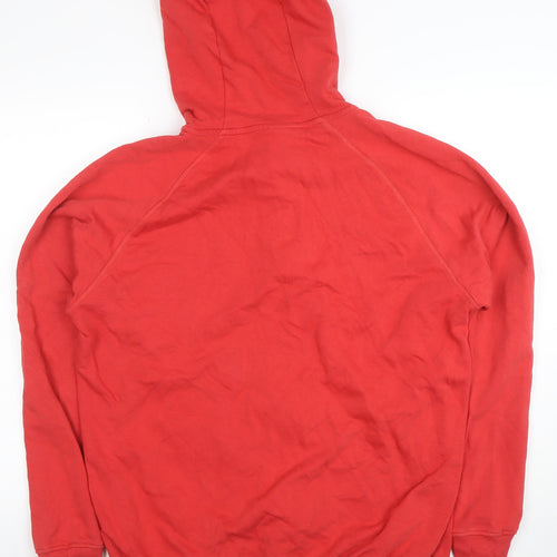 Gymshark Men’s Red Full Zip Hoodie Size L Lightweight Sportswear