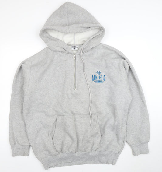 Acme Clothing Co. Mens Grey XL 1/2 Zip Hoodie Warner Bros Graphic