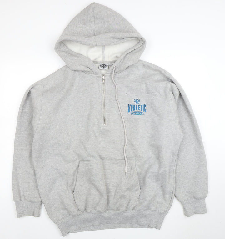 Acme Clothing Co. Mens Grey XL 1/2 Zip Hoodie Warner Bros Graphic