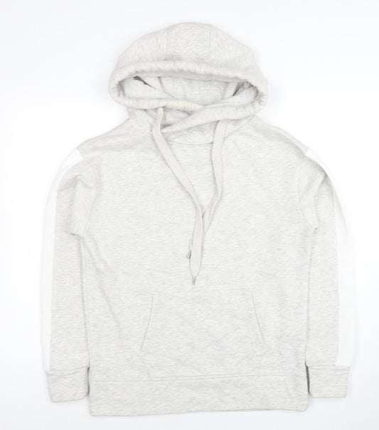 Mint Velvet Womens Grey XS Pullover Hoodie Cotton Blend