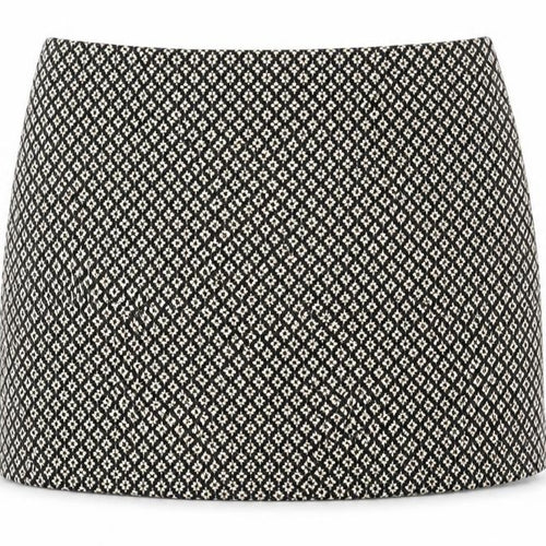 Avenue Women Black Geometric Tweed Short Skirt Size 12