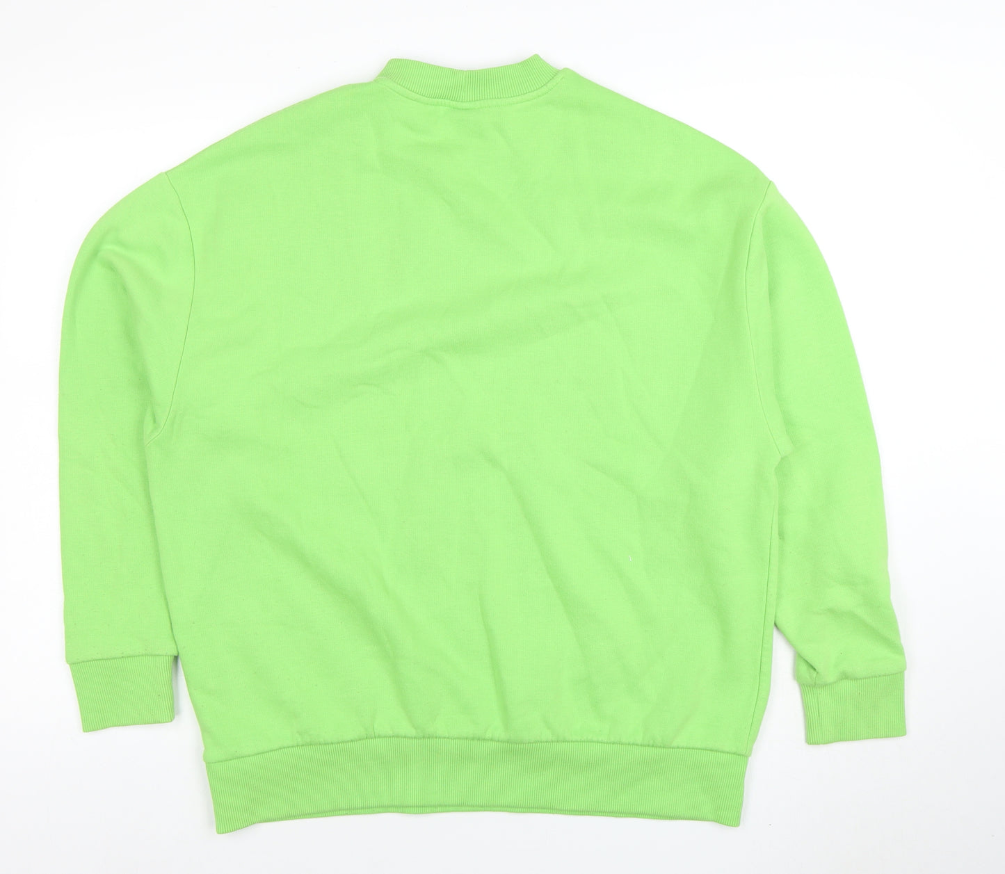 Collusion Womens Green Crew Neck Pullover Sweatshirt Size 6