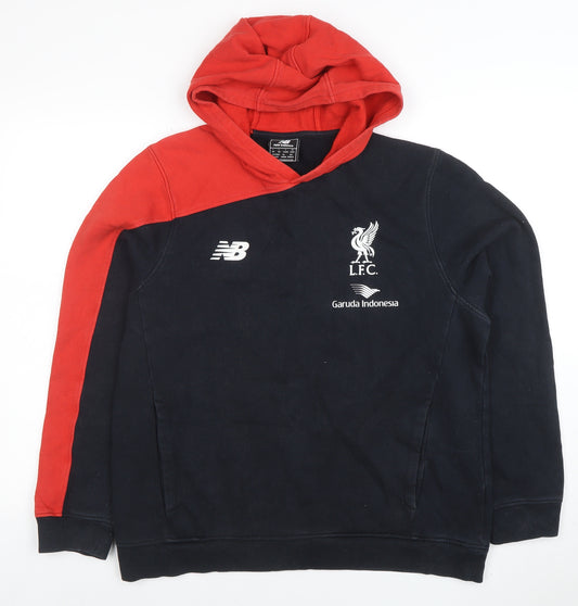 New Balance Men's Red & Black LFC Pullover Hoodie Size L