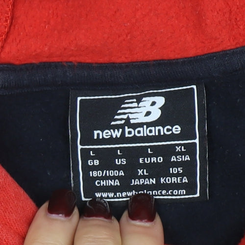 New Balance Men's Red & Black LFC Pullover Hoodie Size L