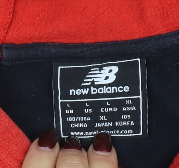 New Balance Men's Red & Black LFC Pullover Hoodie Size L
