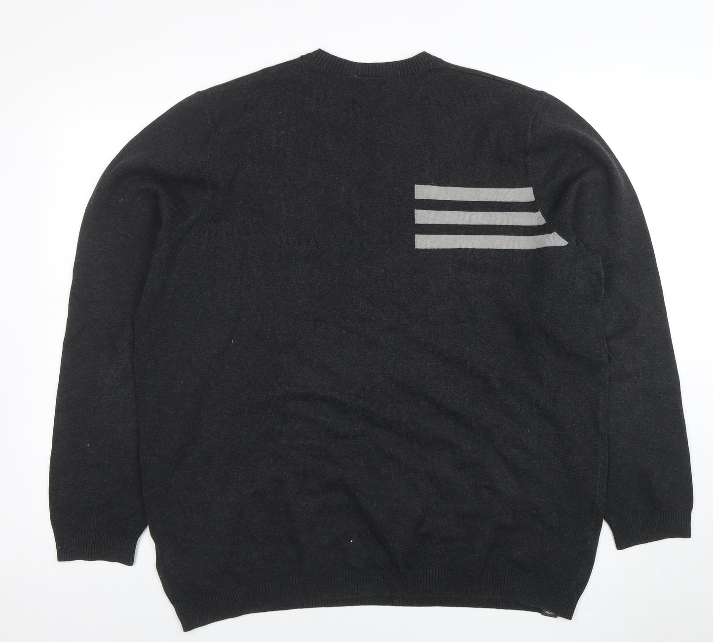 Adidas Men's Black XL Crew Neck Pullover Jumper Classic Knit