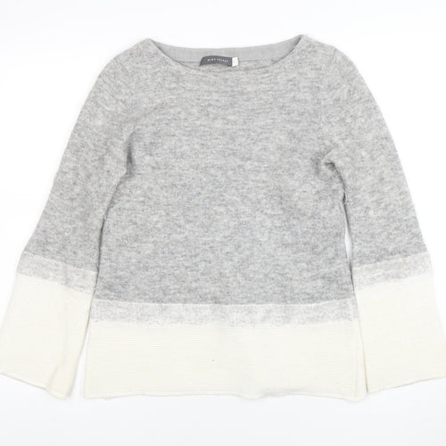 Mint Velvet Womens Grey Wool Blend Bell Sleeve Jumper Size 10