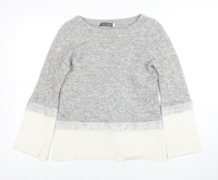 Mint Velvet Womens Grey Wool Blend Bell Sleeve Jumper Size 10