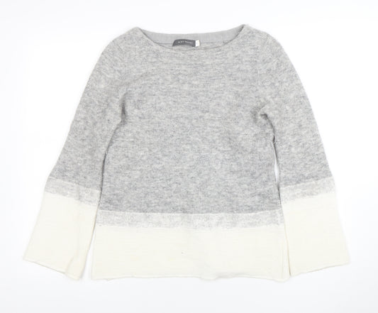 Mint Velvet Womens Grey Wool Blend Bell Sleeve Jumper Size 10
