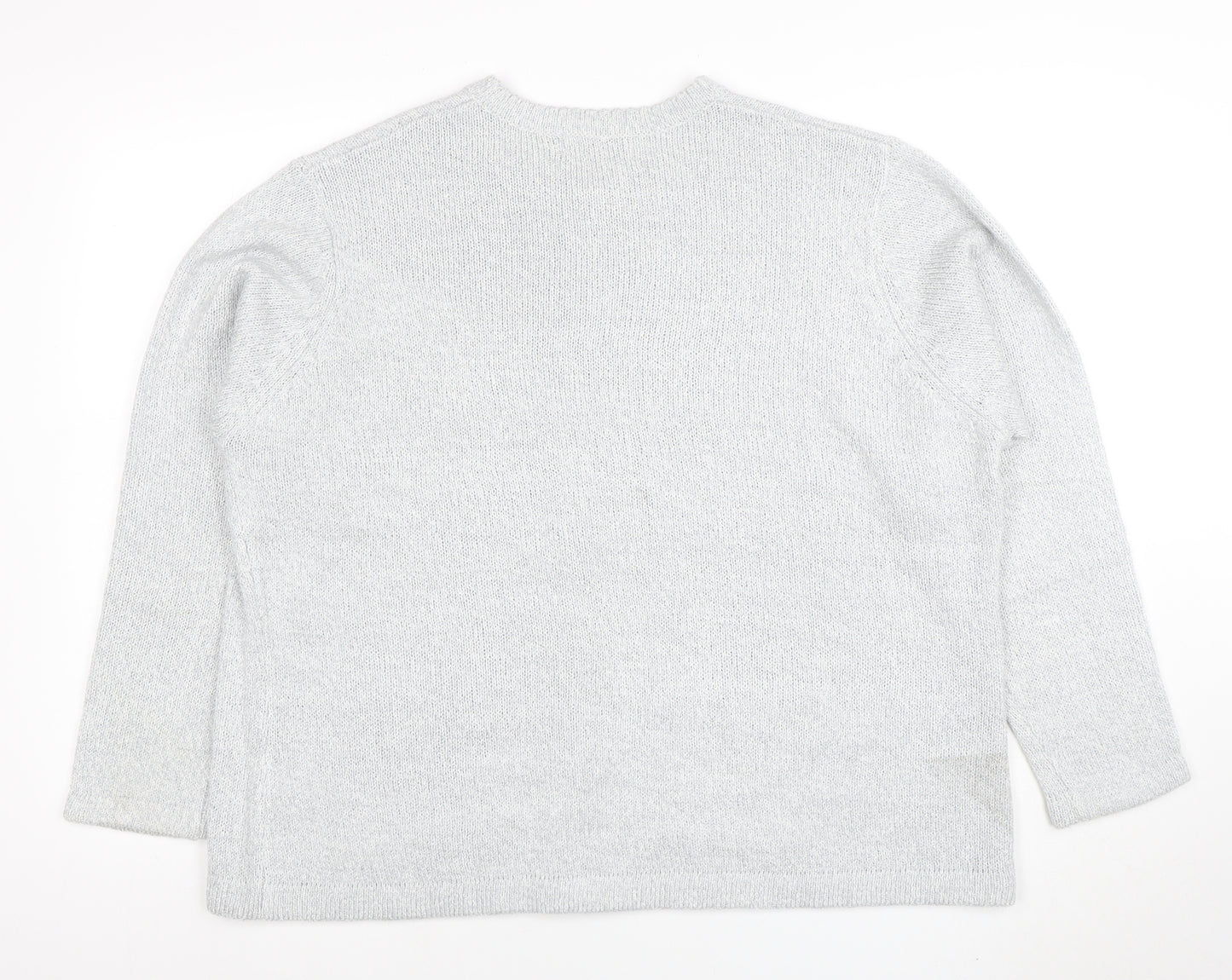 Honor Millburn Women's Grey Acrylic Cable Knit Cardigan XL