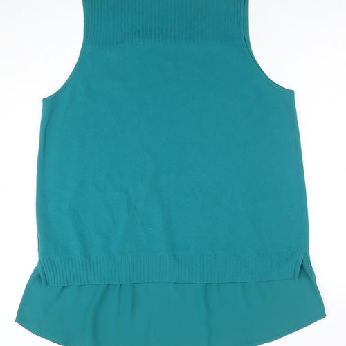 Next Women Green Sleeveless Knit Tank Top Size L
