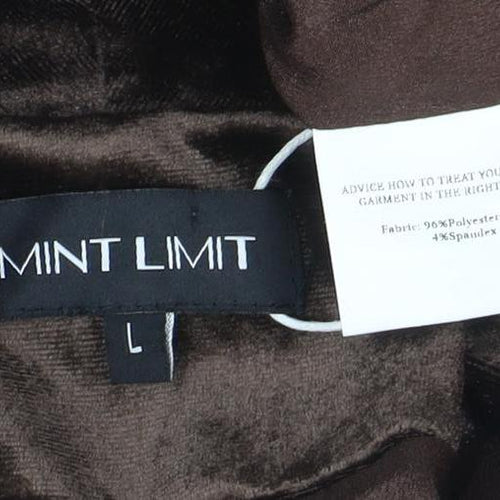Mint Limit Women’s Brown Velvet Open Front Blazer Size L