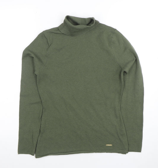 River Island Women's Green Roll Neck Long Sleeve Knit Top Size 10