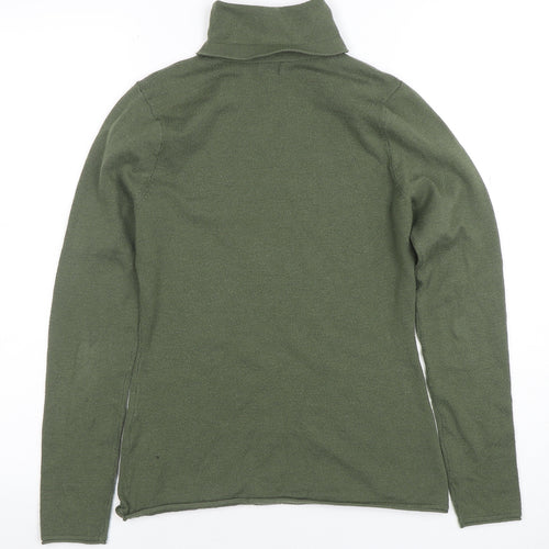 River Island Women's Green Roll Neck Long Sleeve Knit Top Size 10
