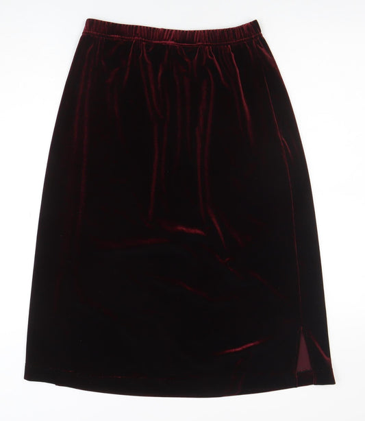 Your 6th Sense Womens Red Velvet Pencil Skirt Size S