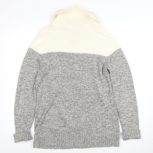 Laura Ashley Women Grey Roll Neck Angora Blend Jumper Size 14