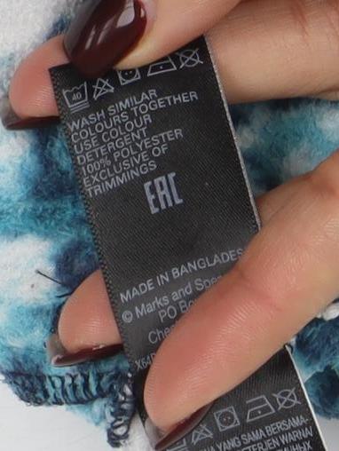 Marks and Spencer Women's Blue Fleece Full Zip Jacket Size 12