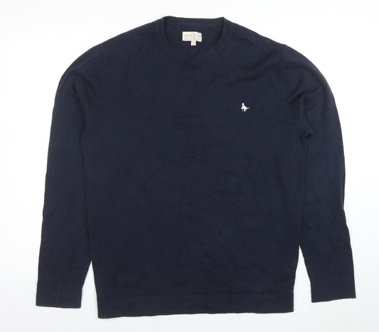 Jack Wills Men's Blue Cotton Crew Neck Pullover Jumper L
