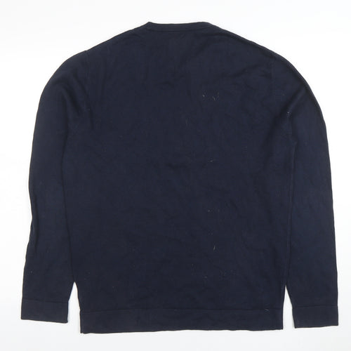 Jack Wills Men's Blue Cotton Crew Neck Pullover Jumper L