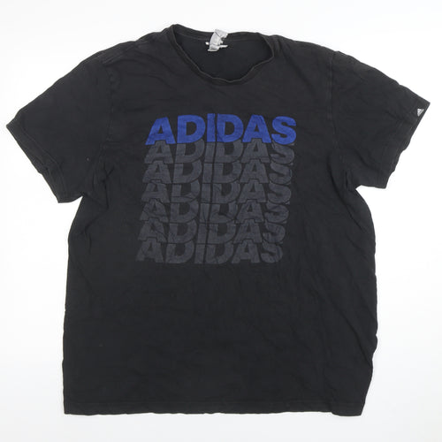 Adidas Men's Black XL Graphic Logo Sports T-Shirt