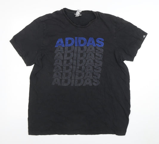 Adidas Men's Black XL Graphic Logo Sports T-Shirt