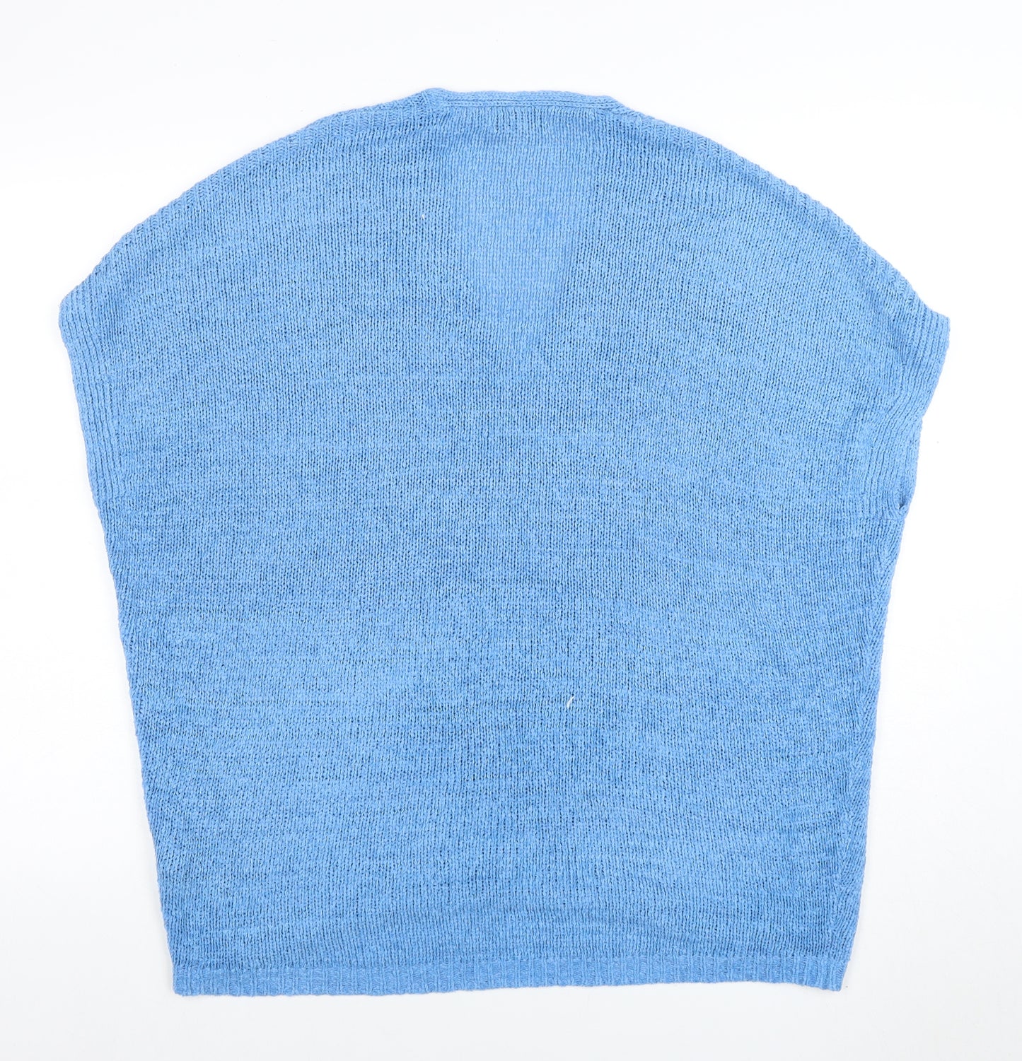 Monsoon Women's Blue V-Neck Knit Pullover Jumper Size M